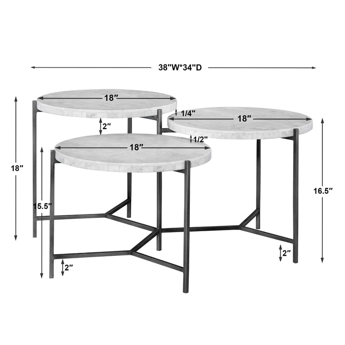 Contarini Coffee Table Gunmetal-Furniture-Uttermost-Lighting Design Store