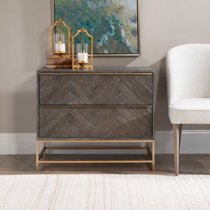 Armistead Drawer Chest Brushed Brass-Furniture-Uttermost-Lighting Design Store