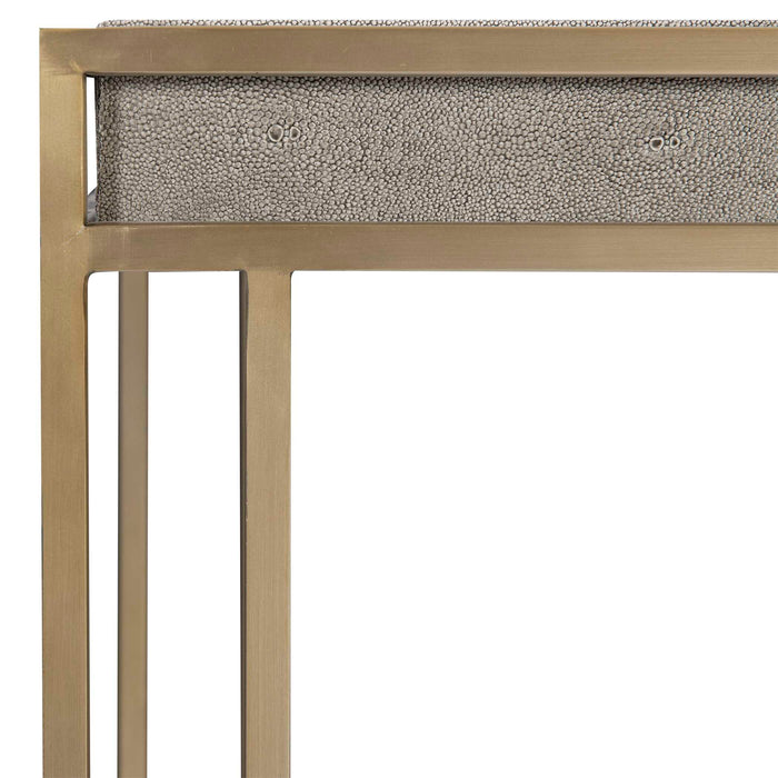 Cardew Console Table Brushed Brass-Furniture-Uttermost-Lighting Design Store