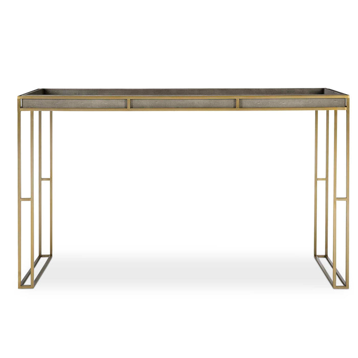 Cardew Console Table Brushed Brass-Furniture-Uttermost-Lighting Design Store