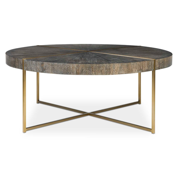 Taja Coffee Table Brushed Brass-Furniture-Uttermost-Lighting Design Store