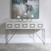 Abaya Console Table Soft White With Light Gray-Furniture-Uttermost-Lighting Design Store