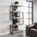 Nicasia Etagere Light Gray-Furniture-Uttermost-Lighting Design Store