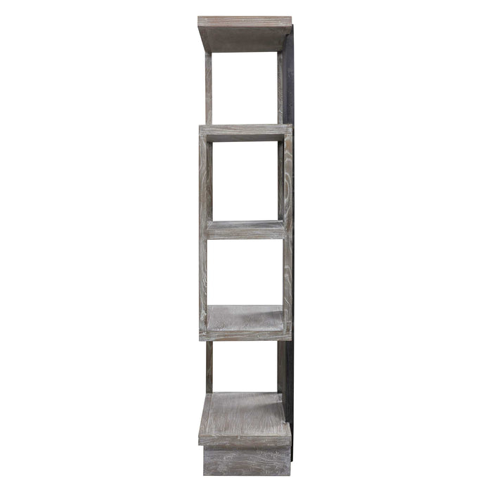 Nicasia Etagere Light Gray-Furniture-Uttermost-Lighting Design Store