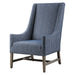 Galiot Accent Chair Blue And White-Furniture-Uttermost-Lighting Design Store