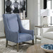 Galiot Accent Chair Blue And White-Furniture-Uttermost-Lighting Design Store