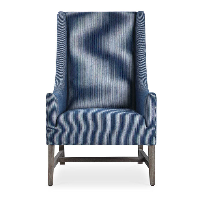 Galiot Accent Chair Blue And White-Furniture-Uttermost-Lighting Design Store