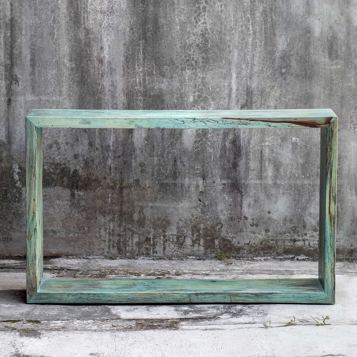 Teo Console Table Blue-green-Furniture-Uttermost-Lighting Design Store