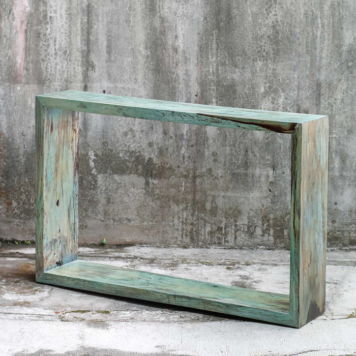 Teo Console Table Blue-green-Furniture-Uttermost-Lighting Design Store