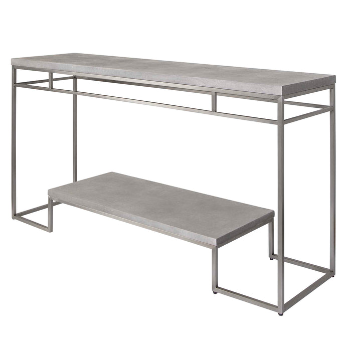 Clea Console Table Stainless Steel-Furniture-Uttermost-Lighting Design Store