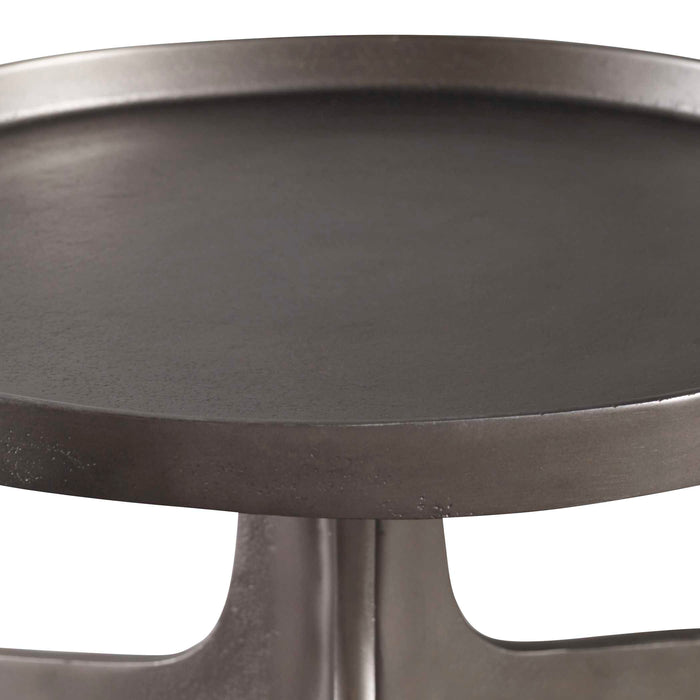 Kenna Accent Table Textured Nickel-Furniture-Uttermost-Lighting Design Store