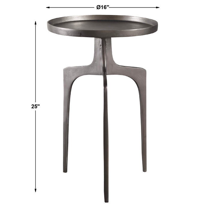 Kenna Accent Table Textured Nickel-Furniture-Uttermost-Lighting Design Store