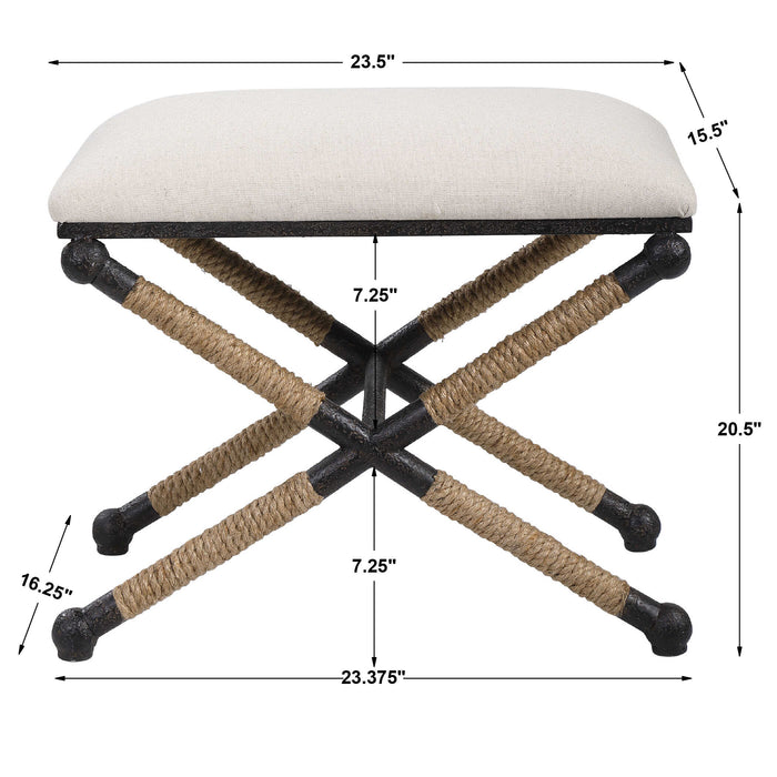 Firth Bench Rustic Iron-Furniture-Uttermost-Lighting Design Store