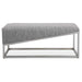 Uphill Climb Bench Brushed Silver Leaf-Furniture-Uttermost-Lighting Design Store