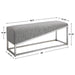 Uphill Climb Bench Brushed Silver Leaf-Furniture-Uttermost-Lighting Design Store