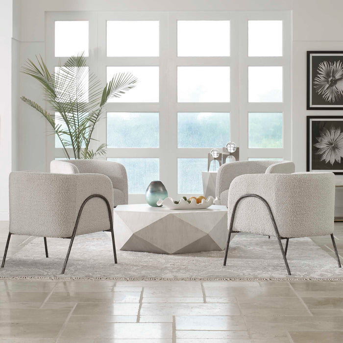 Jacobsen Accent Chair Aged Black Iron-Furniture-Uttermost-Lighting Design Store