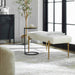 Olivier Bench White-Furniture-Uttermost-Lighting Design Store