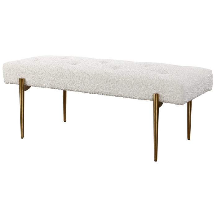 Olivier Bench White-Furniture-Uttermost-Lighting Design Store