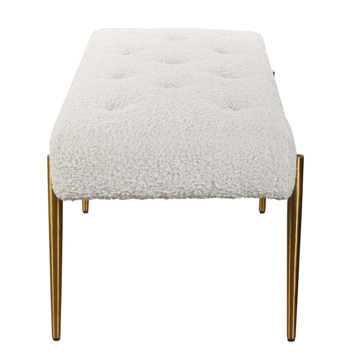 Olivier Bench White-Furniture-Uttermost-Lighting Design Store