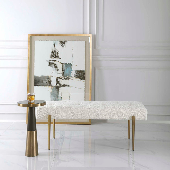 Olivier Bench White-Furniture-Uttermost-Lighting Design Store