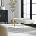 Olivier Bench White-Furniture-Uttermost-Lighting Design Store