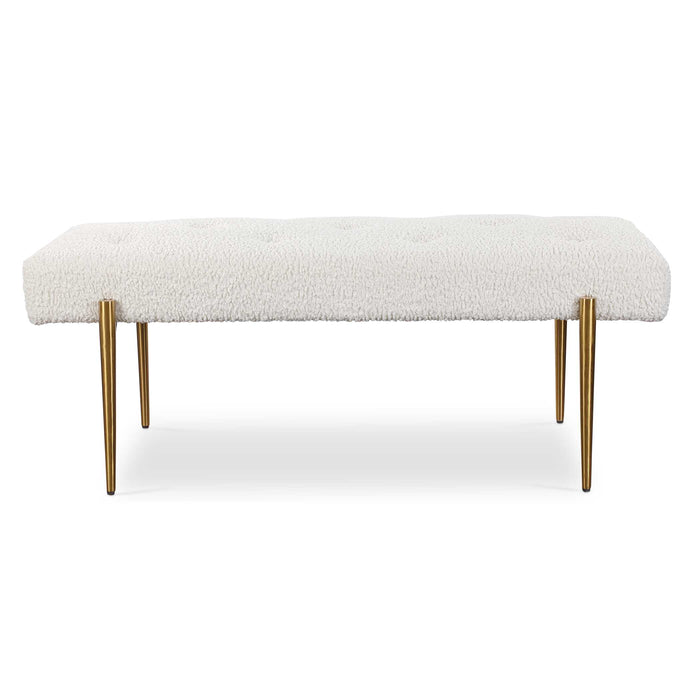 Olivier Bench White-Furniture-Uttermost-Lighting Design Store