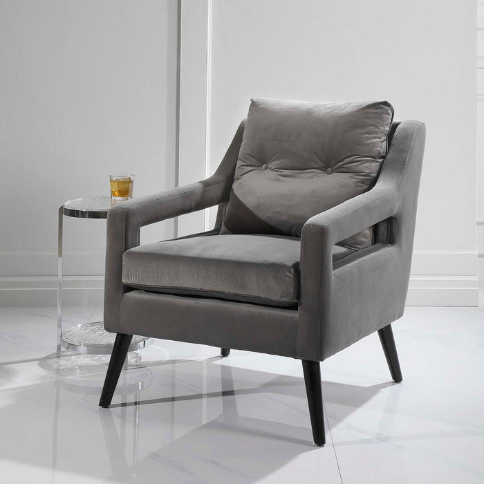 O'Brien Armchair Matte Black-Furniture-Uttermost-Lighting Design Store