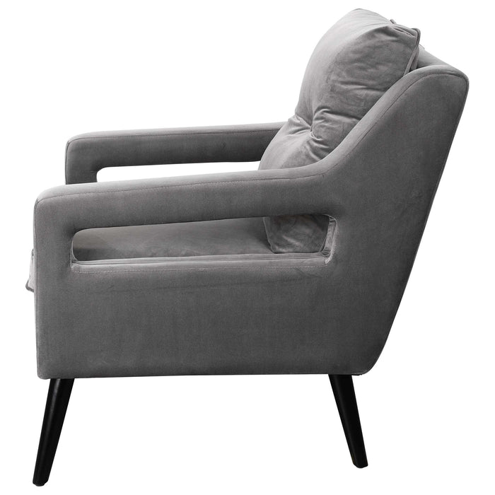 O'Brien Armchair Matte Black-Furniture-Uttermost-Lighting Design Store