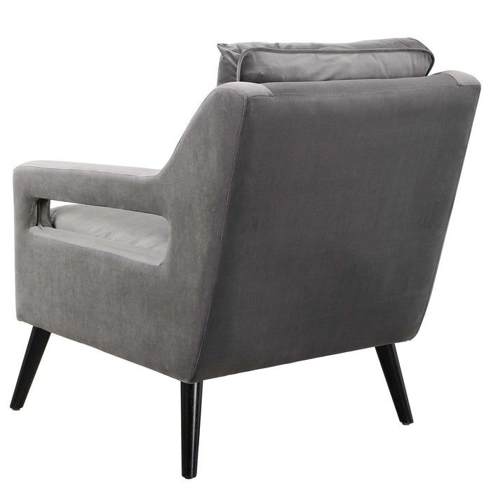 O'Brien Armchair Matte Black-Furniture-Uttermost-Lighting Design Store