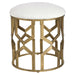 Trellis Accent Stool Antique Brushed Brass-Furniture-Uttermost-Lighting Design Store