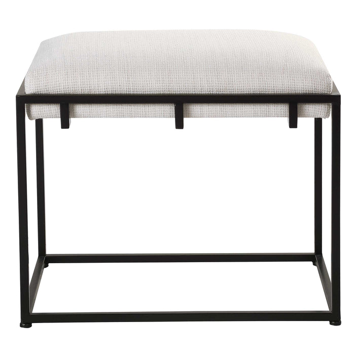 Paradox Bench Matte Black Iron-Furniture-Uttermost-Lighting Design Store