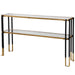 Kentmore Console Table Matte Black And Brushed Gold-Furniture-Uttermost-Lighting Design Store