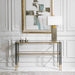 Kentmore Console Table Matte Black And Brushed Gold-Furniture-Uttermost-Lighting Design Store