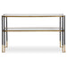 Kentmore Console Table Matte Black And Brushed Gold-Furniture-Uttermost-Lighting Design Store