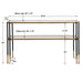 Kentmore Console Table Matte Black And Brushed Gold-Furniture-Uttermost-Lighting Design Store