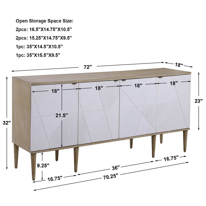 Tightrope Sideboard Cabinet Natural Oak-Furniture-Uttermost-Lighting Design Store