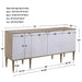 Tightrope Sideboard Cabinet Natural Oak-Furniture-Uttermost-Lighting Design Store
