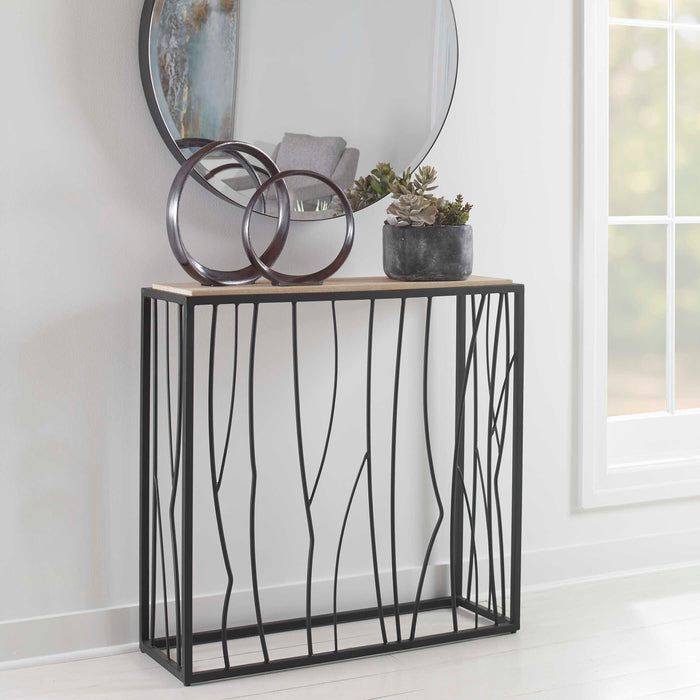 Reed Console Table Dark Iron-Furniture-Uttermost-Lighting Design Store