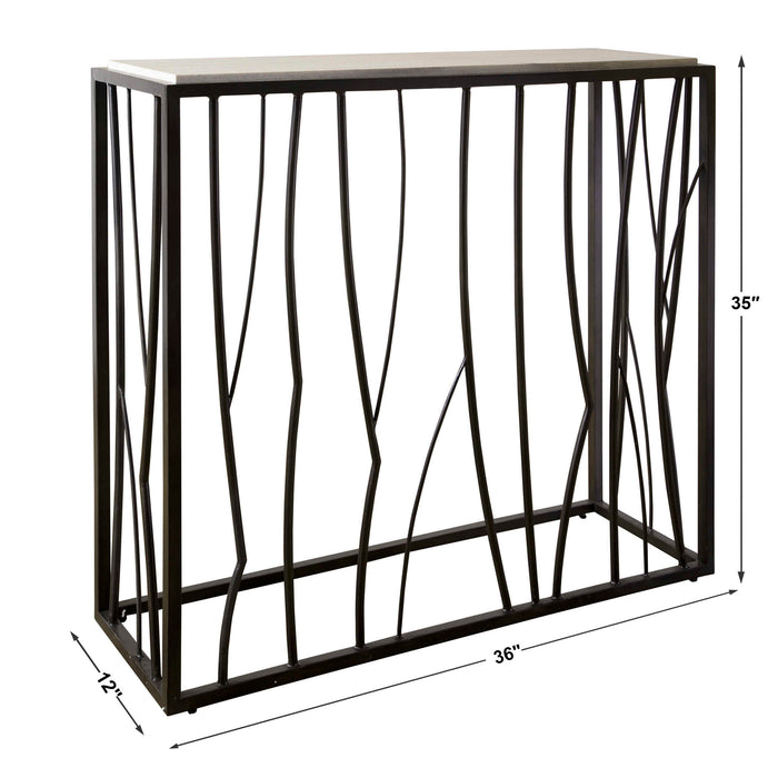 Reed Console Table Dark Iron-Furniture-Uttermost-Lighting Design Store