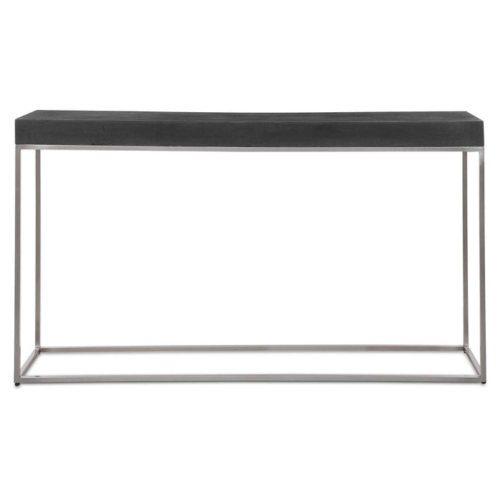 Jase Console Table Brushed Nickel Stainless Steel-Furniture-Uttermost-Lighting Design Store