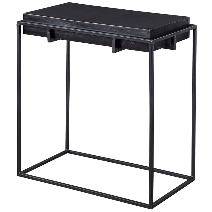 Telone Side Table Dark Oxidized Black-Furniture-Uttermost-Lighting Design Store