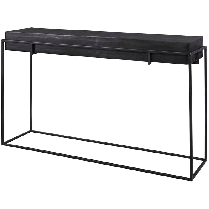 Telone Console Table Dark Oxidized Black-Furniture-Uttermost-Lighting Design Store