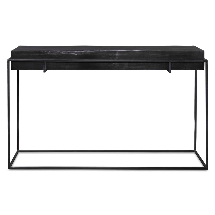 Telone Console Table Dark Oxidized Black-Furniture-Uttermost-Lighting Design Store