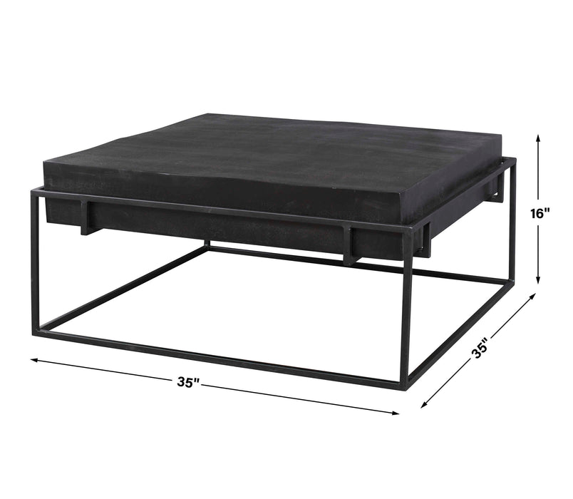 Telone Coffee Table Dark Oxidized Black-Furniture-Uttermost-Lighting Design Store