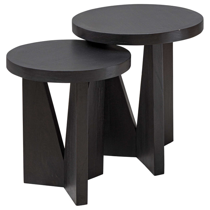 Nadette Nesting Tables, S/2 Dark Espresso-Furniture-Uttermost-Lighting Design Store