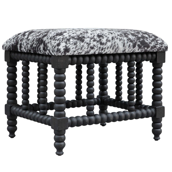 Rancho Bench Matte Black Stained-Furniture-Uttermost-Lighting Design Store
