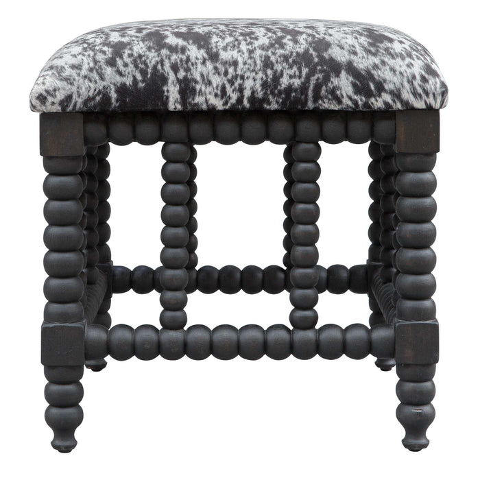 Rancho Bench Matte Black Stained-Furniture-Uttermost-Lighting Design Store