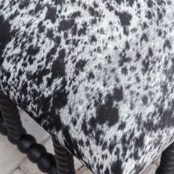 Rancho Bench Matte Black Stained-Furniture-Uttermost-Lighting Design Store