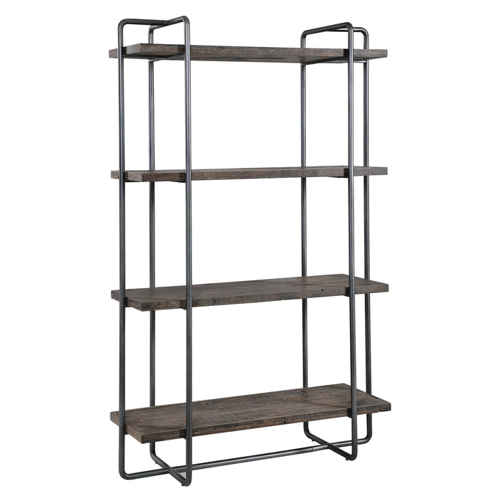 Stilo Etagere Dark Brushed Pewter-Furniture-Uttermost-Lighting Design Store