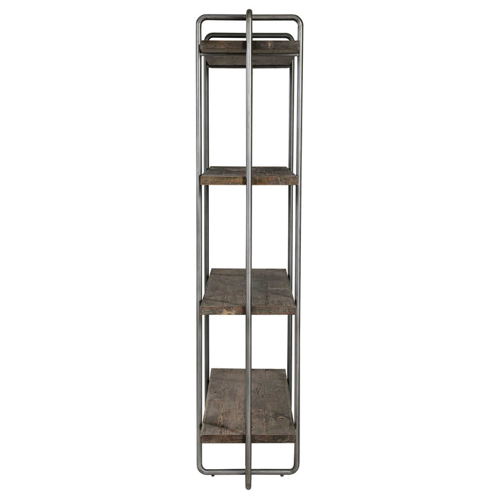 Stilo Etagere Dark Brushed Pewter-Furniture-Uttermost-Lighting Design Store